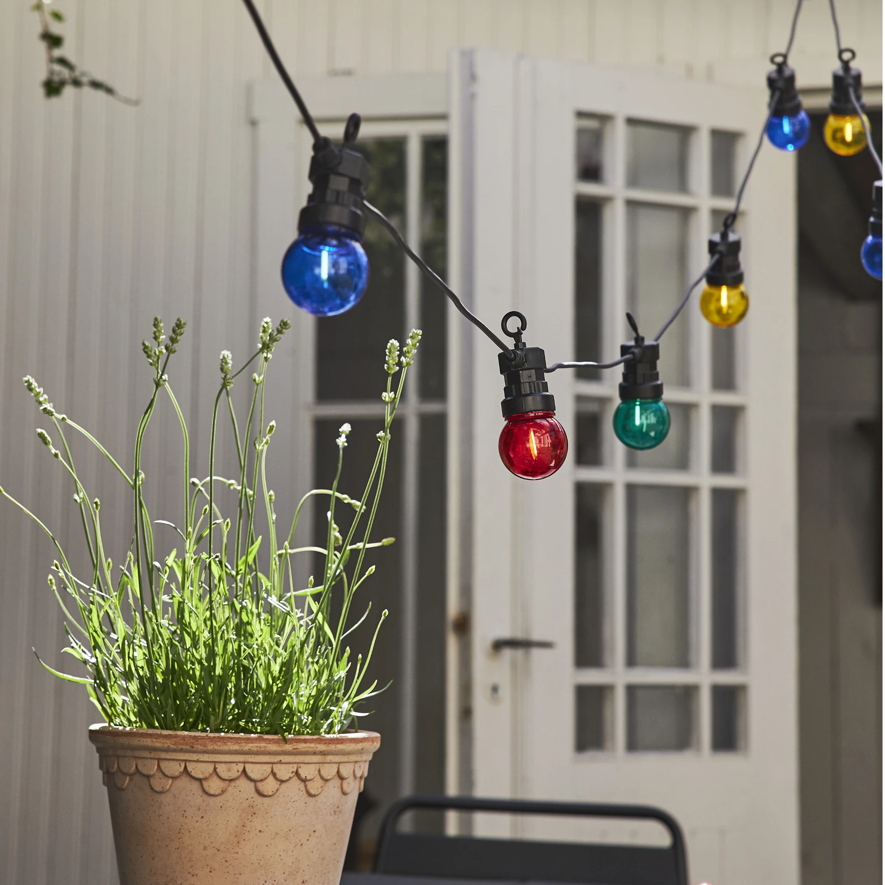 Circus Filament - Lichterkette für außen - 4,05 m - 10 LEDs - Netzbetrieb - Mehrfarbig