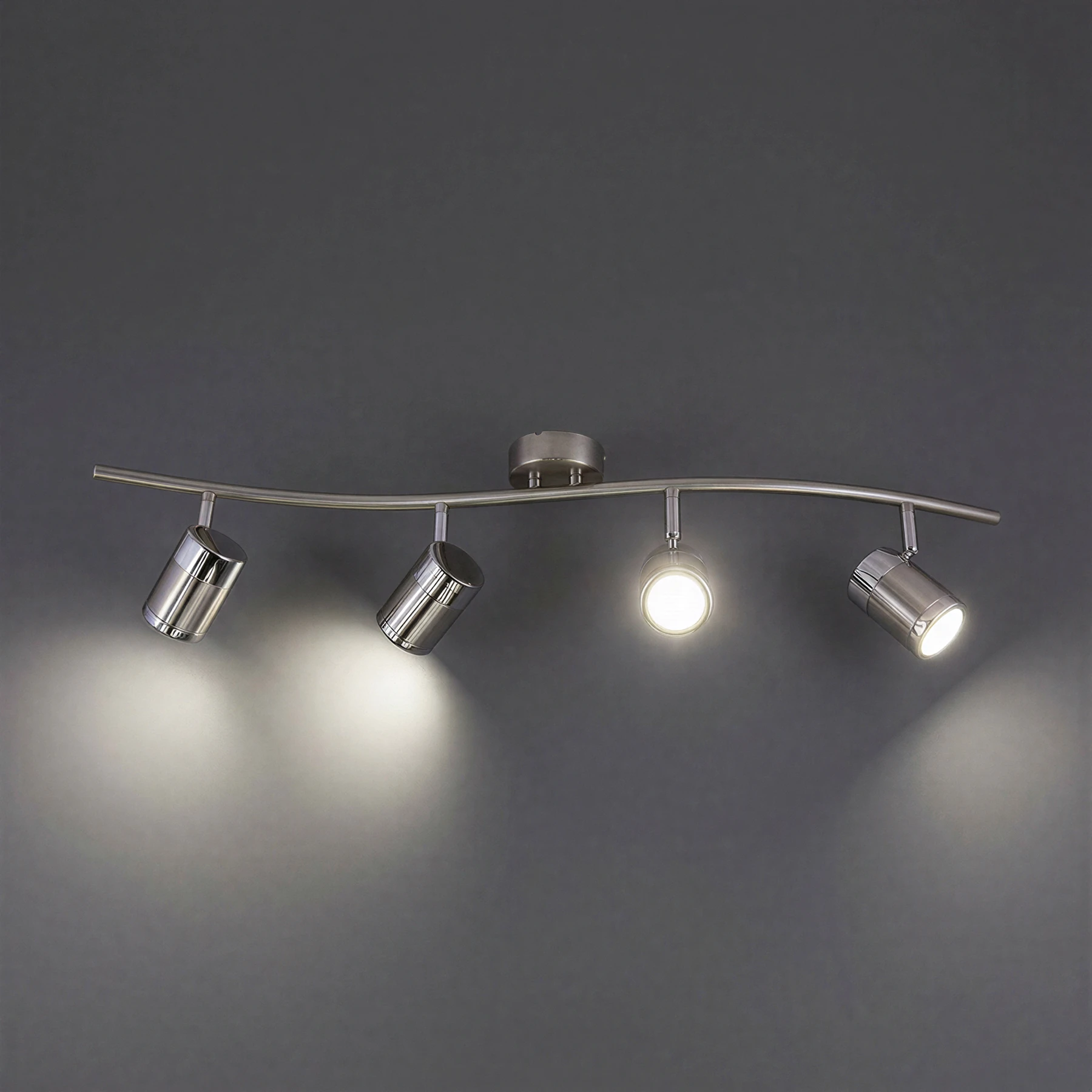 OLAF 4 - Decken Spotleuchte in chrom/mattchrom - 4 x max 35W - Lichtfarbe: neutralweiß