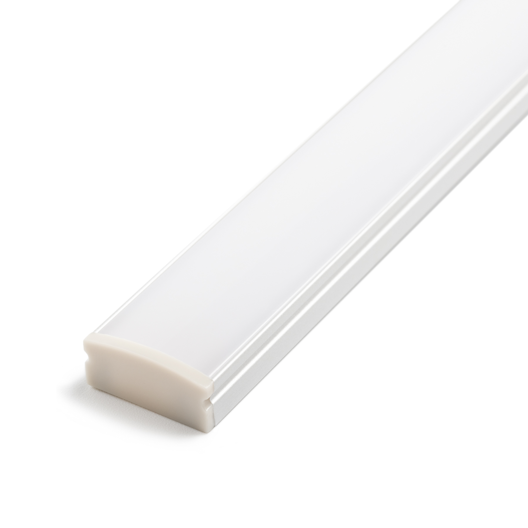 24V Slim-Line Aluminium LED Leiste - COB - Farbtemperatur einstellbar - diffuse Abdeckung - mit Ausgangskabel ( zum Anschluss einer weiteren LED- Leiste ) - 33cm - 182 LEDs - max. 6,6 Watt - 660 Lumen