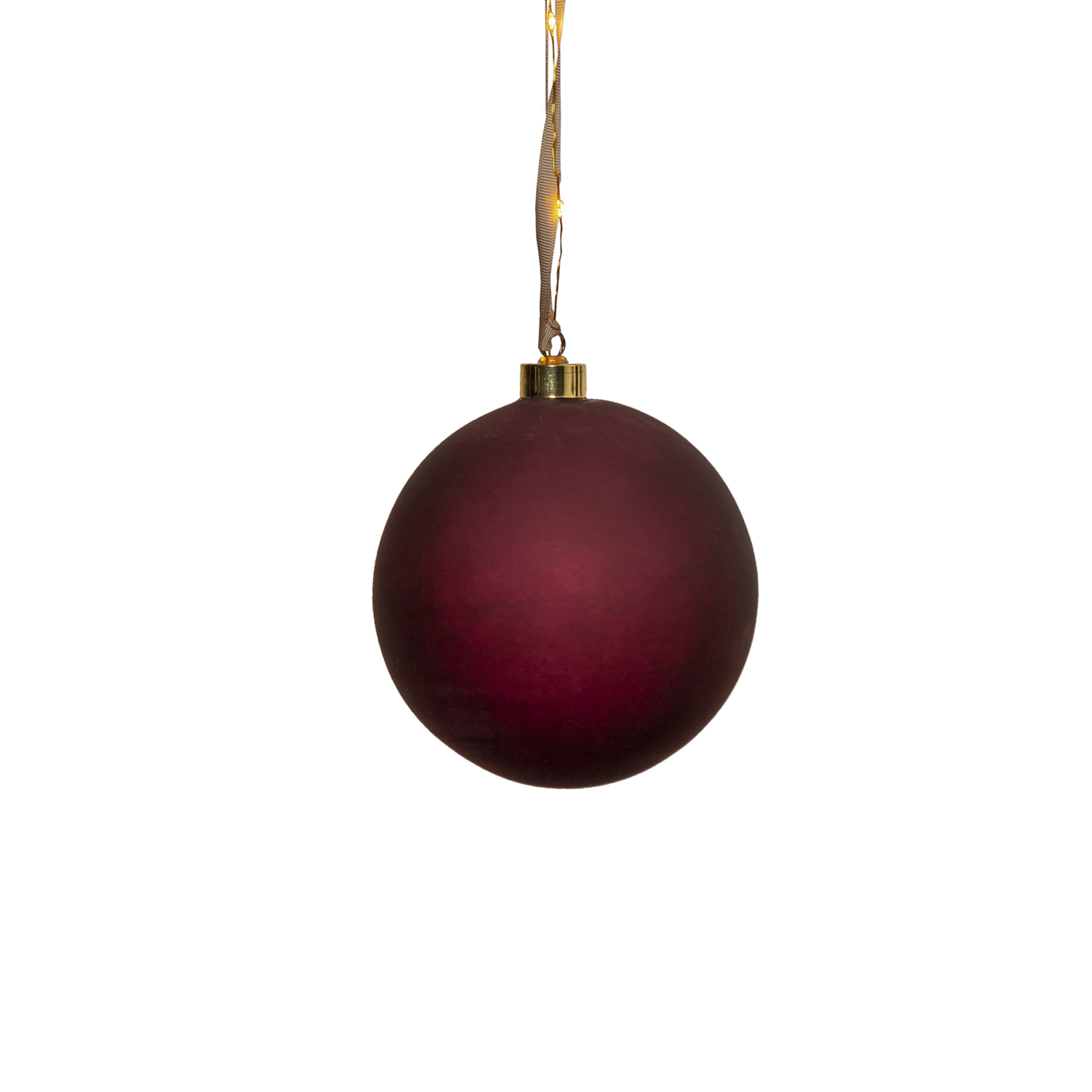Bliss - Glaskugel - 15 cm - Glasfarbe: Rot - Timer - Batteriebetrieb - Lichtfarbe: Warmweiß