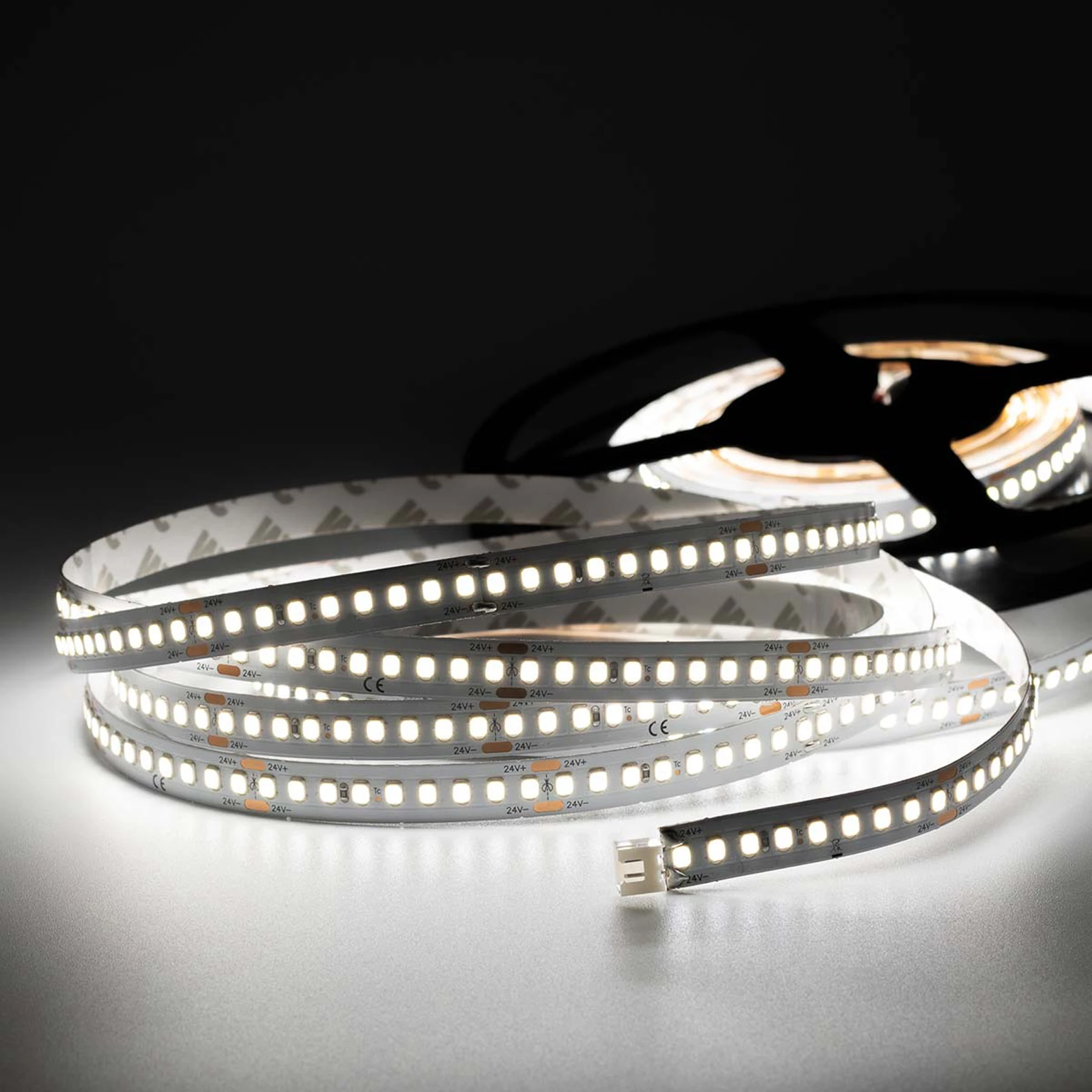 24V LED Streifen energiesparend - neutralweiß - 180 LEDs je Meter - alle 5cm teilbar - 5cm - 9 LEDs - 1 Watt - 94 Lumen - ohne Steckerbuchsen 2polig - kein Anschlußkabel zum Netzteil