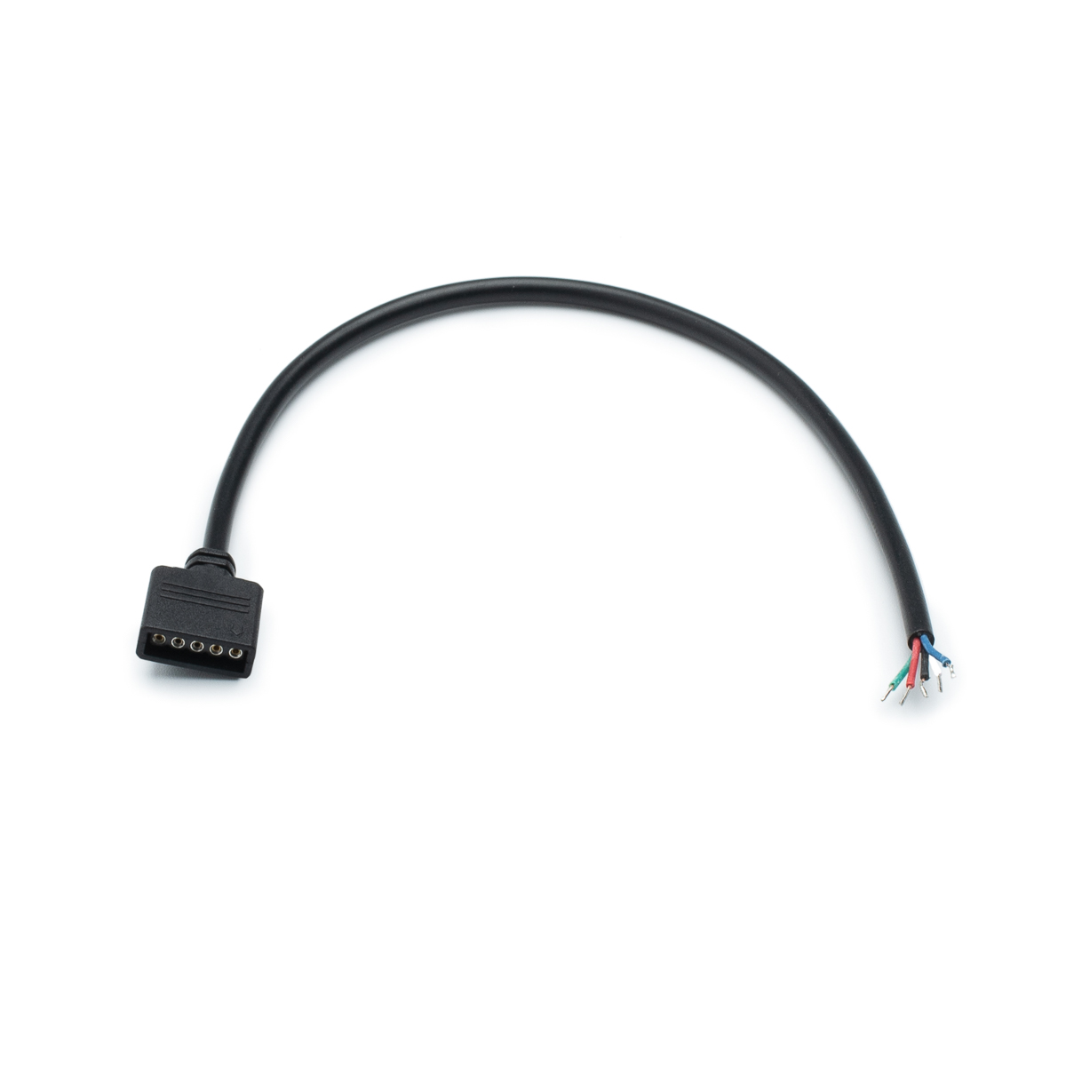 5-poliges Anschlusskabel für Controller/ Dimmer oder Einbaunetzteile, schwarz, 20cm
