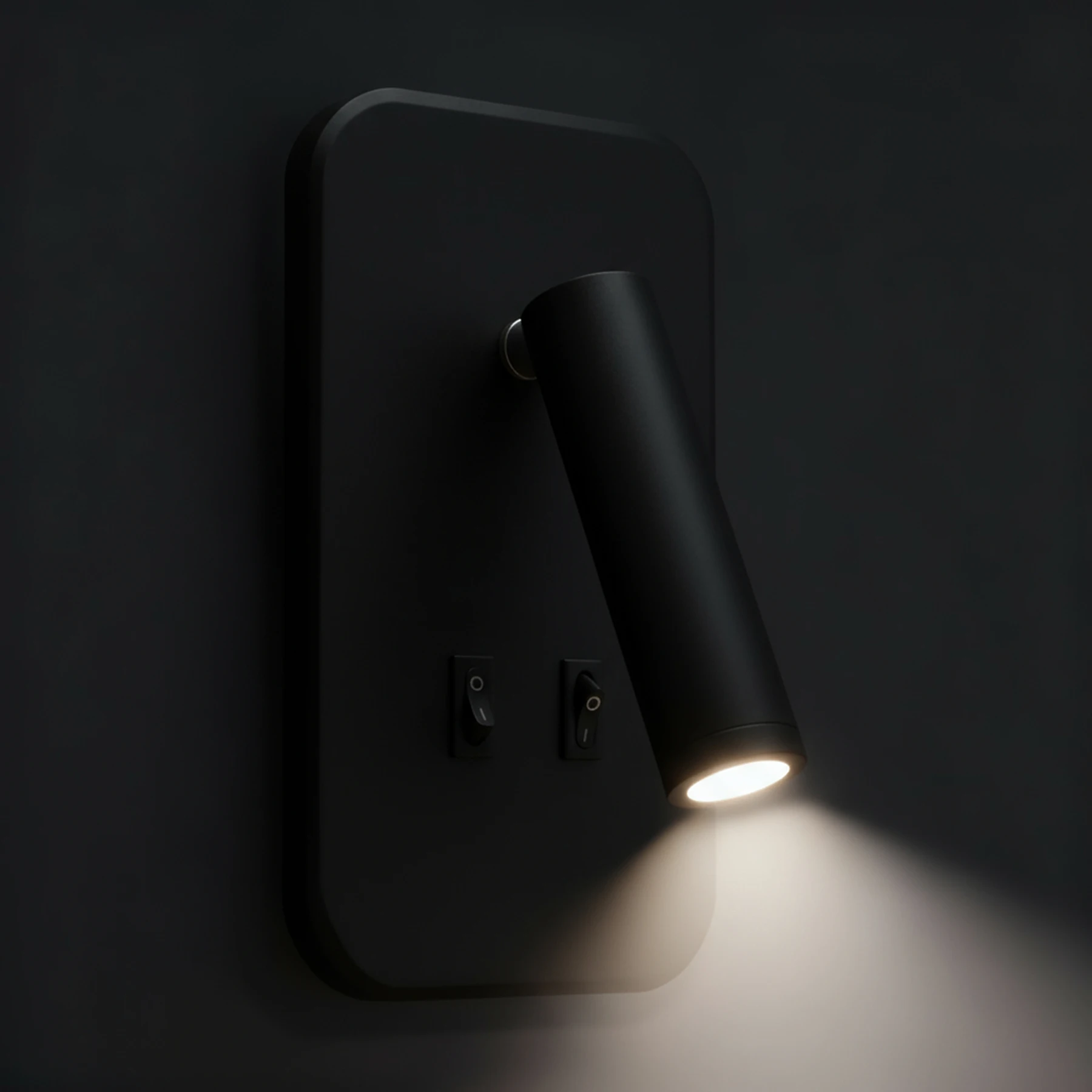 Wandleuchte indoor in schwarz - 6 W + 3 W - Lichtfarbe: warmweiß/ neutralweiß