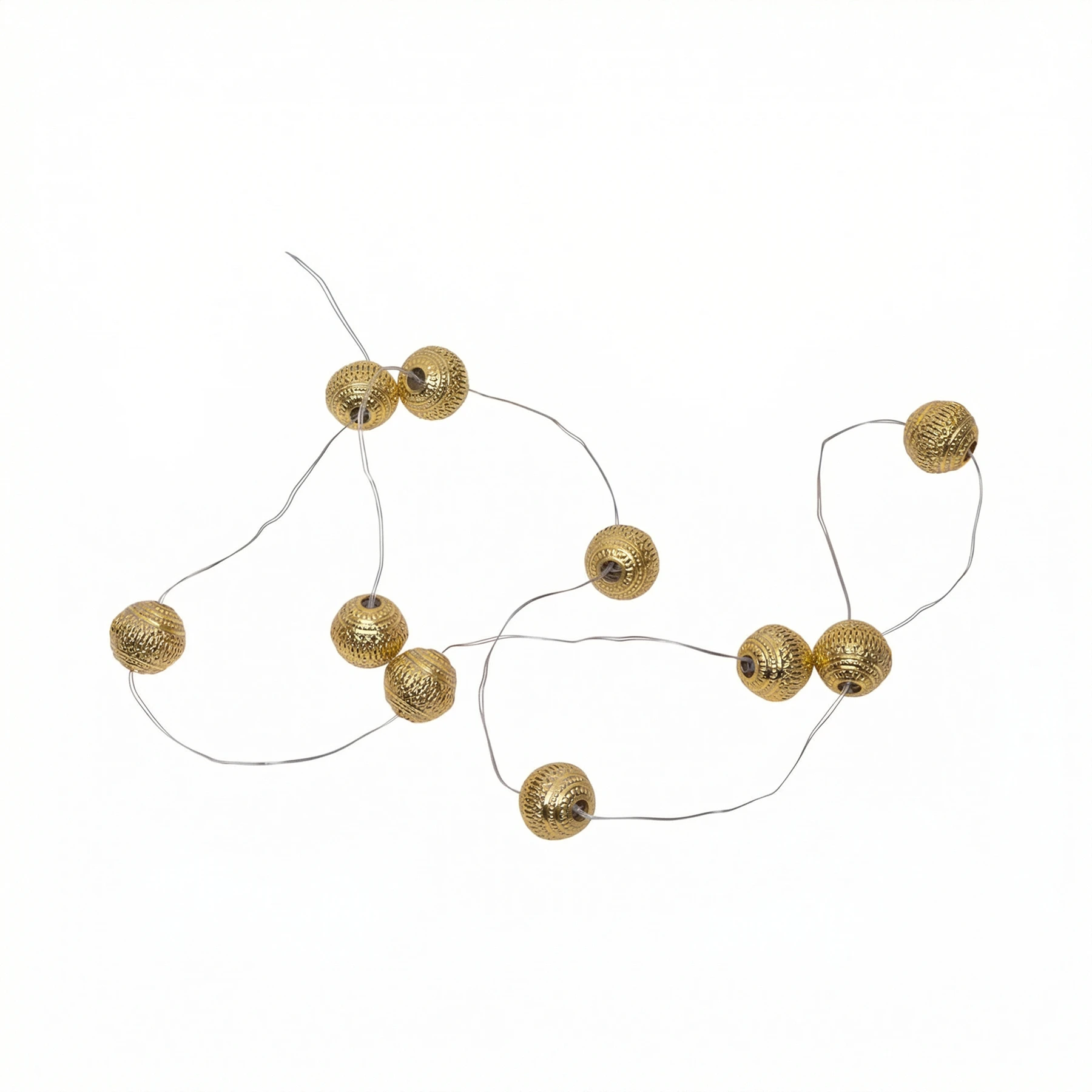Oriental - Deko Lichterkette für innen - 0,9 m - 10 LEDs - Timer - Batteriebetrieb - Warmweiß
