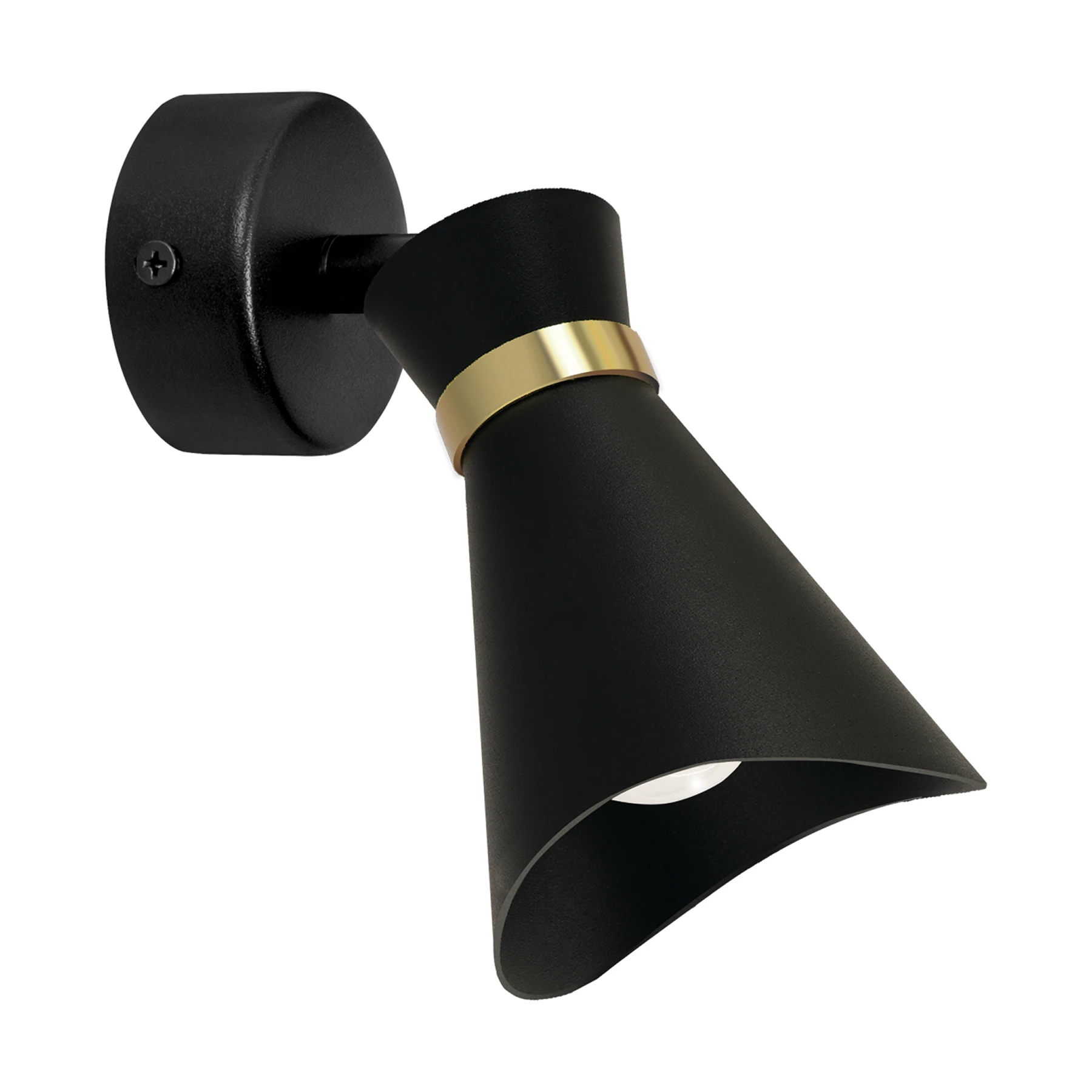 Decken Spotleuchte in schwarz/gold - Lichtfarbe: individuell wählbar