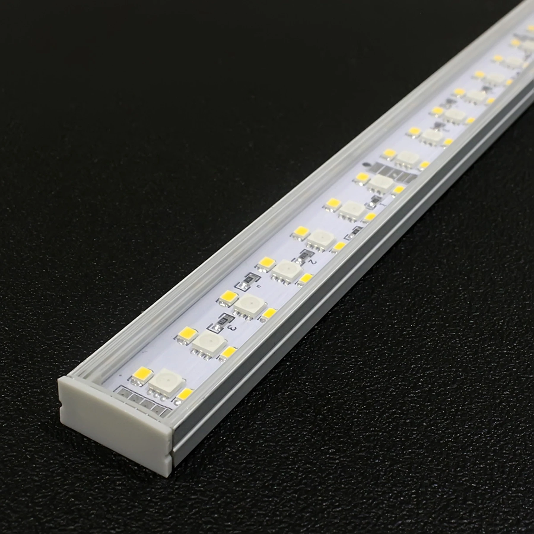 24V  Slim-Line Aluminium  TWIN LED Leiste – RGB – transparente  Abdeckung
