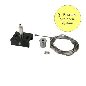 3m Pendelabhängung für 3-Phasen-Stromschienensystem, schwarz 3m Pendelabhängung für 3-Phasen-Stromschienensystem, schwarz