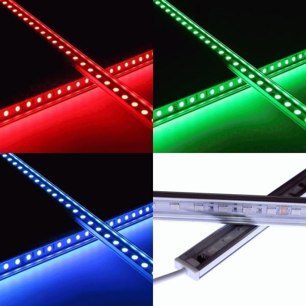 24V Slim-Line Aluminium LED Leiste – RGB – transparente Abdeckung