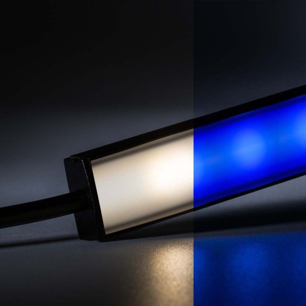 24V Black Line Slim LED Leiste - RGBW (RGB + neutralweiß) - schwarze Abdeckung