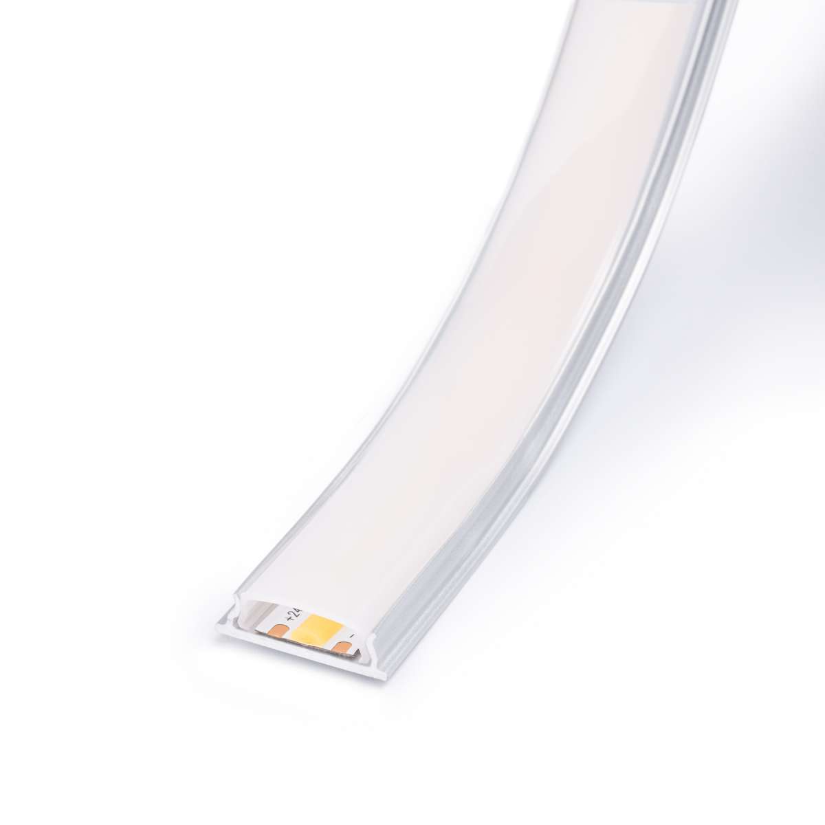 Aluminium LED Aufputz Profil, flex biegbar, 1,5 x 0,6cm | leds24.com