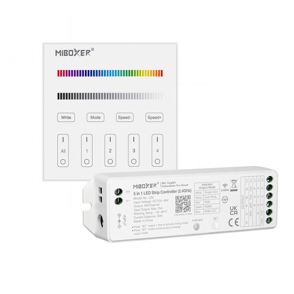 LED Funk Controller Set - 4 Zonen - 4 Kanal - RGBW - Fernbedienung (2,4 GHz)