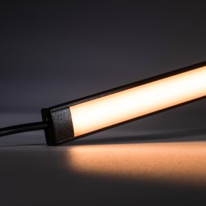 24V Black Line Slim Aluminium LED Leiste - COB - warmweiß - schwarze Abdeckung 24V Black Line Slim Aluminium LED Leiste - COB - warmweiß - schwarze Abdeckung
