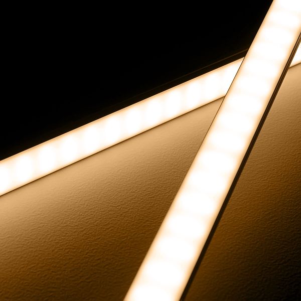 24V High Power Aluminium LED Leiste - warmweiß - diffuse Abdeckung - bis 3m Länge