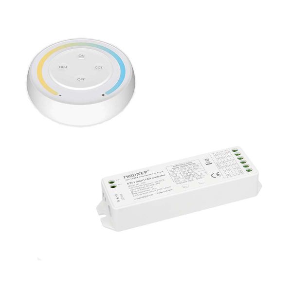 Funk LED Dimmer 1und 2 Kanal, round line, weiß