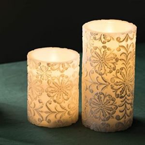 LED Echtwachskerze 2er Set, Warmweiß, flackernde Flamme, batteriebetrieben LED Echtwachskerze 2er Set, Warmweiß, flackernde Flamme, batteriebetrieben