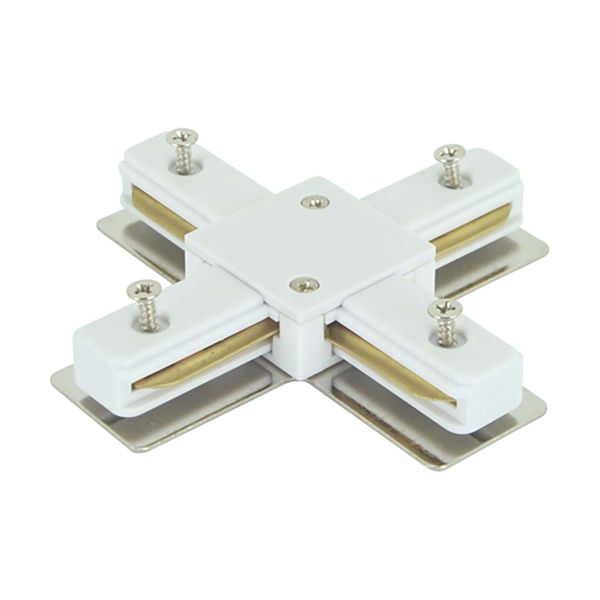 Ideus, X - Verbinder für 1-Phasen - 230V Stromschienensystem - weiß