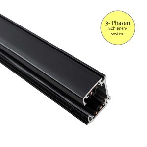 3-Phasen - Stromschiene - 230V - 2m - schwarz 3-Phasen - Stromschiene - 230V - 2m - schwarz