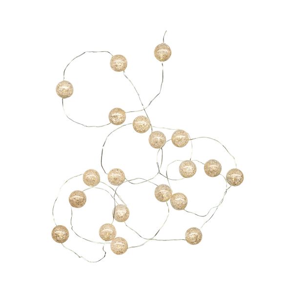 Marble - Deko Lichterkette für innen - 1,4 m - 15 LEDs - Timer - Batteriebetrieb - Warmweiß