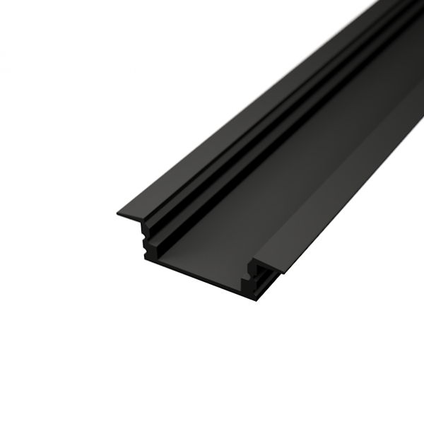 schwarzes Aluminium LED Einbau Profil, slim, 2,32 x 0,8cm