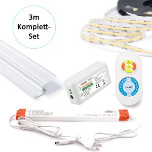 3m Aluminium Trockenbau Abschluss Profil mit 24V COB LED Streifen, Drywall End 3m Aluminium Trockenbau Abschluss Profil mit 24V COB LED Streifen, Drywall End