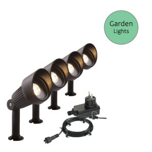 12V Wegeleuchte - Garden Lights - Focus 4er Set, 10,4W, warmweiß, IP44 12V Wegeleuchte - Garden Lights - Focus 4er Set, 10,4W, warmweiß, IP44