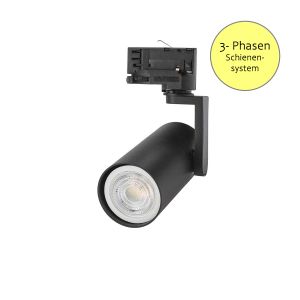 230V LED 3-Phasen Schienenleuchte - Madara Mini II - 10W - GU10, schwarz 230V LED 3-Phasen Schienenleuchte - Madara Mini II - 10W - GU10, schwarz