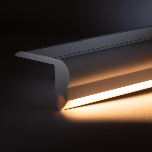 24V Aluminium Treppenstufen LED Leiste - warmweiß - diffuse Abdeckung