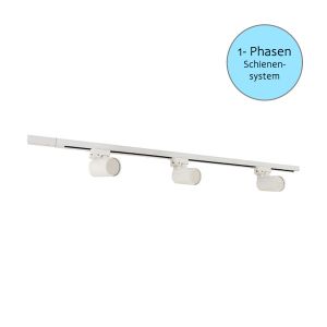 230V LED 1-Phasen Schienen-Spot Set, Sofia, 3 x 35W - GU10 - weiß 230V LED 1-Phasen Schienen-Spot Set, Sofia, 3 x 35W - GU10 - weiß