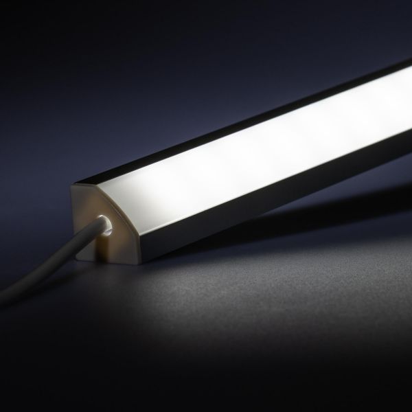 12V Aluminium LED Eckleiste – High Power - weiß – diffuse Abdeckung