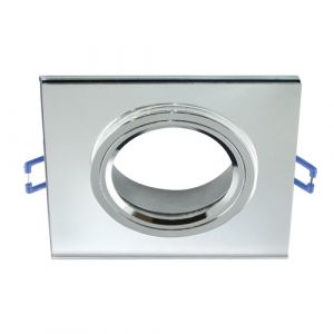 LED-Einbauleuchte - transparent/ chrom - 9x9cm - eckig LED-Einbauleuchte - transparent/ chrom - 9x9cm - eckig
