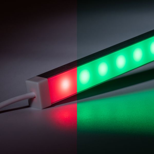 12V wasserfeste Aluminium LED Leiste - RGB - diffuse Abdeckung - IP65