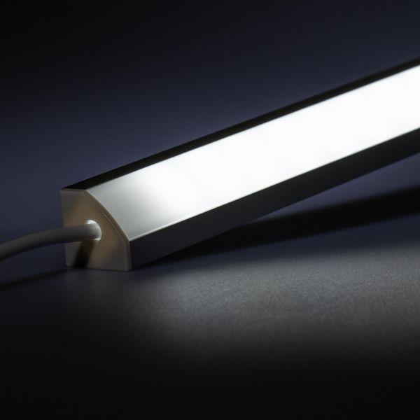 12V Aluminium LED Eckleiste – weiß – diffuse Abdeckung