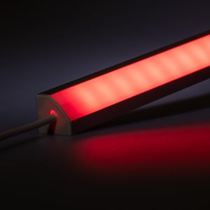 24V Aluminium LED Eckleiste – RGB – diffuse Abdeckung 24V Aluminium LED Eckleiste – RGB – diffuse Abdeckung