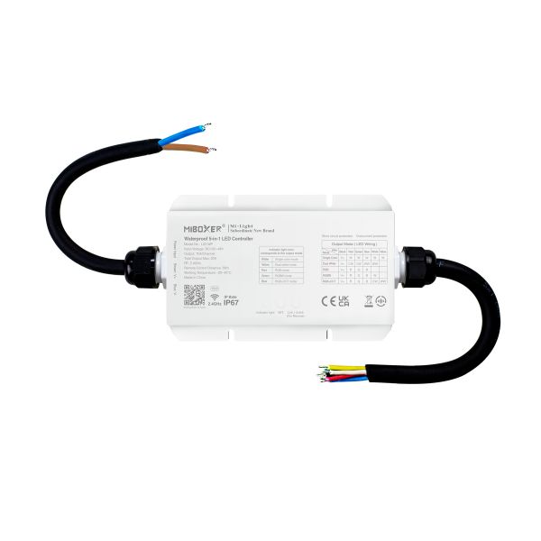 LED Funk Controller - 48V - 1 bis 5 Kanal - RGB+CCT Steuerung - IP67 wasserfest