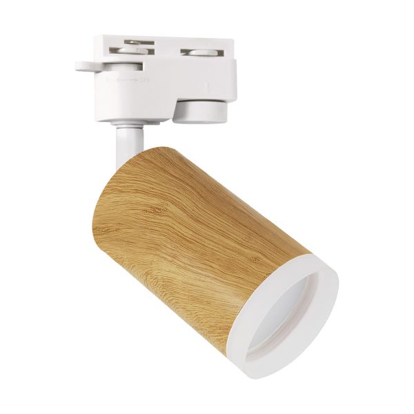 Ideus, 230V LED 1-Phasen Schienenleuchte - Zadra Tra - 35W - GU10, pine - weiß