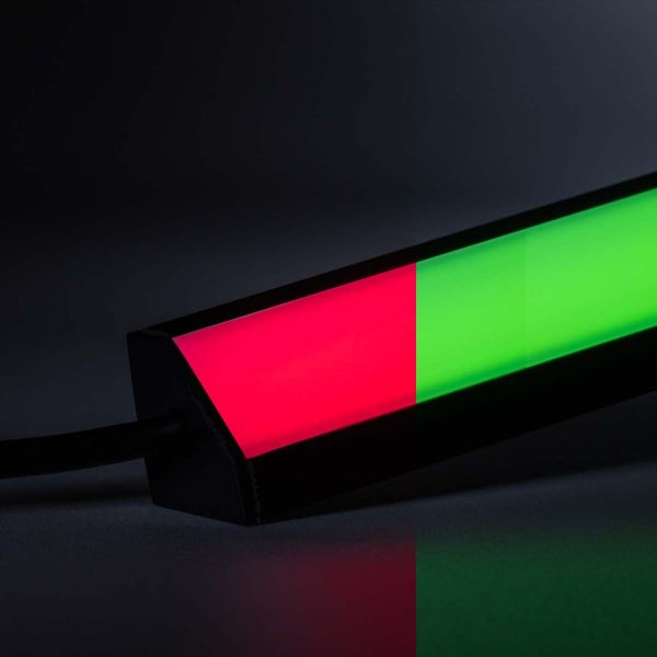 24V Black Line LED Eckleiste - COB - RGB - diffuse Abdeckung