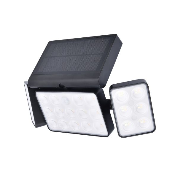 Eco-Light Leuchten, Solar-LED-Wandleuchte Tuda mit Bewegungssensor, 13W, 1500 Lumen, CCT, IP44