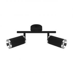 FRIDA SPT 2 - Decken Spotleuchte in schwarz/chrom - Lichtfarbe: individuell wählbar FRIDA SPT 2 - Decken Spotleuchte in schwarz/chrom - Lichtfarbe: individuell wählbar