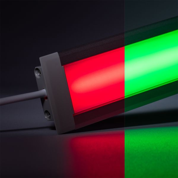 24V Aluminium Einbau COB LED Leiste - RGB - diffuse Abdeckung - bis 3m Länge