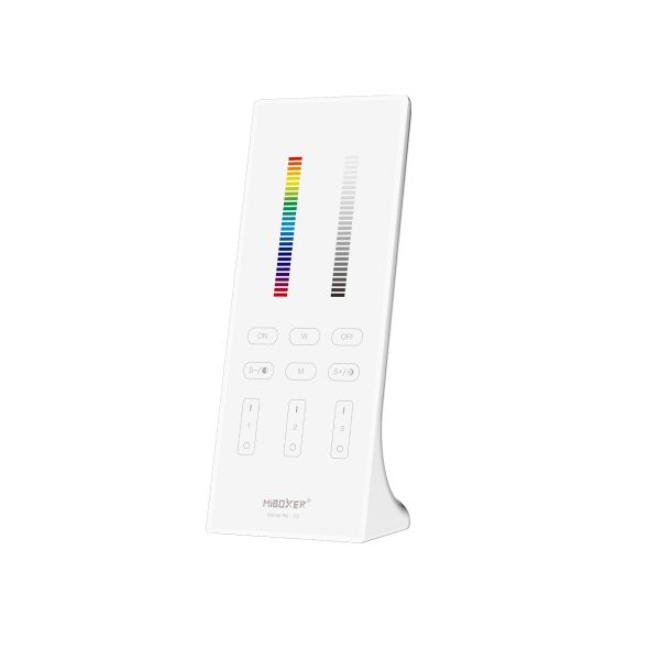 LED Funkfernbedienung - 3 Zonen - 5 Kanal - 2,4 GHz - mit Standfuß - Weiß