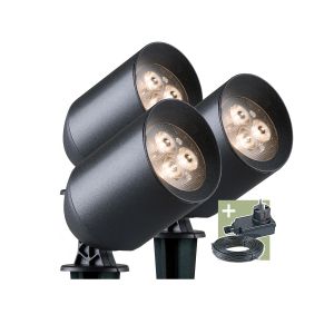 Ludeco, 12V Wegeleuchte - Stig 3er Set, 4,5W, warmweiß, IP44 Ludeco, 12V Wegeleuchte - Stig 3er Set, 4,5W, warmweiß, IP44