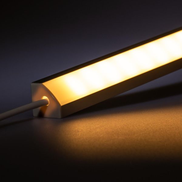 12V Aluminium LED Eckleiste - High Power - warmweiß - diffuse Abdeckung