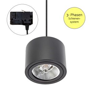230V LED 3-Phasen Schienenleuchte - Chloe AR111 - 12W - GU10, schwarz 230V LED 3-Phasen Schienenleuchte - Chloe AR111 - 12W - GU10, schwarz