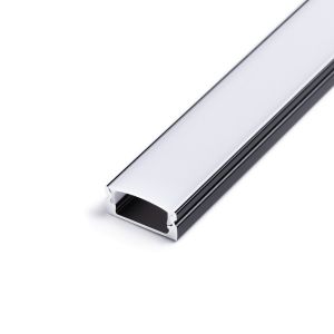 schwarzes Aluminium LED Aufputz Profil in Wunschlänge, slim, 1,71 x 0,8cm schwarzes Aluminium LED Aufputz Profil in Wunschlänge, slim, 1,71 x 0,8cm