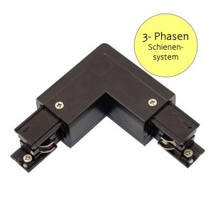 L - Verbinder für 3-Phasen-Stromschienensystem - Schutzleiter innen links, schwarz L - Verbinder für 3-Phasen-Stromschienensystem - Schutzleiter innen links, schwarz
