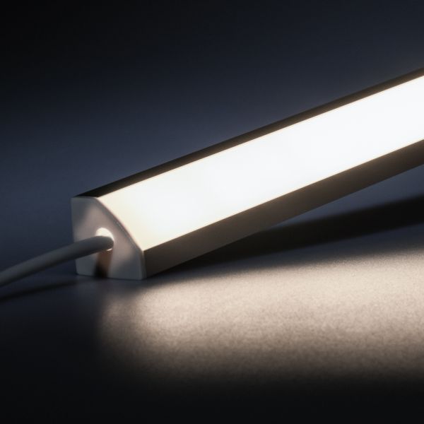 24V Aluminium LED Eckleiste - COB - weiß - diffuse Abdeckung