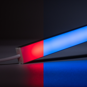 24V Slim-Line Aluminium LED Leiste - COB - RGB + Warmweiß + Weiß - diffuse Abdeckung 24V Slim-Line Aluminium LED Leiste - COB - RGB + Warmweiß + Weiß - diffuse Abdeckung