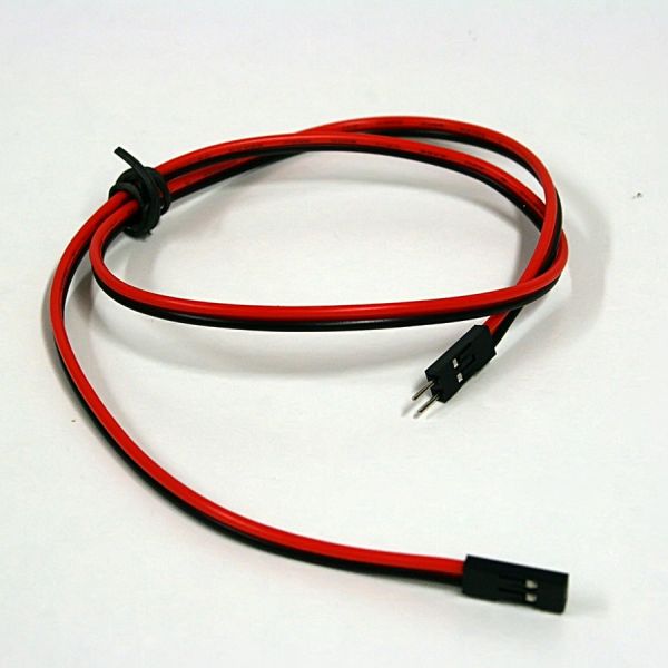 Verbindungskabel – 50cm – 2polig – schwarz/rot