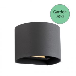 12V Wandleuchte - Garden Lights - Goura anthrazit, 6W, warmweiß, IP44 12V Wandleuchte - Garden Lights - Goura anthrazit, 6W, warmweiß, IP44