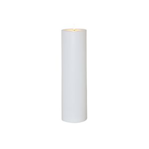 Flamme Rak - Kerze für außen - Weiß - Höhe: 37,5 cm - Batteriebetrieb - Timer - sanft flackernd Flamme Rak - Kerze für außen - Weiß - Höhe: 37,5 cm - Batteriebetrieb - Timer - sanft flackernd